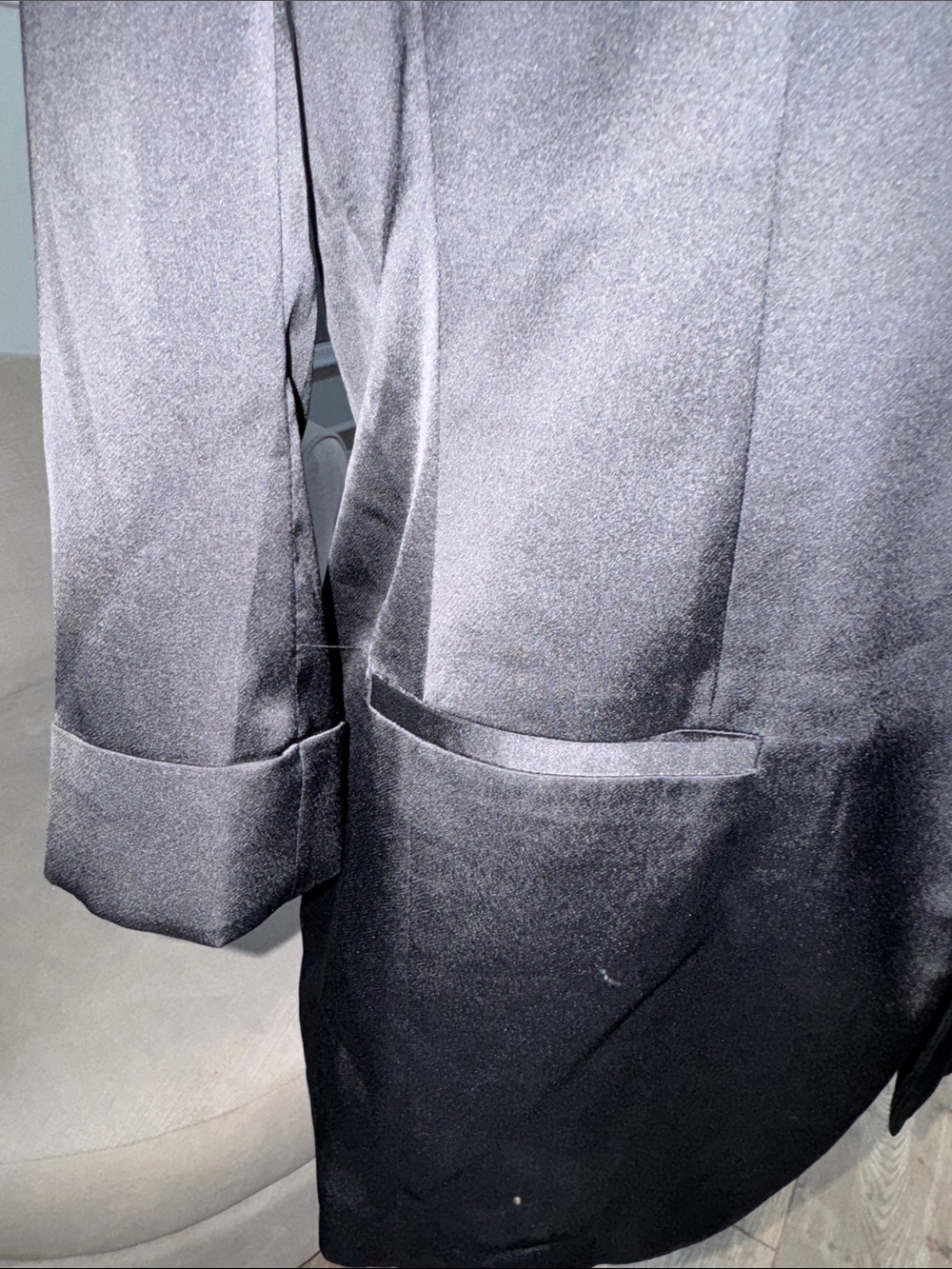 Express Silk Women's Open Front Blazer Jacket Size XS - Picture 4 of 4